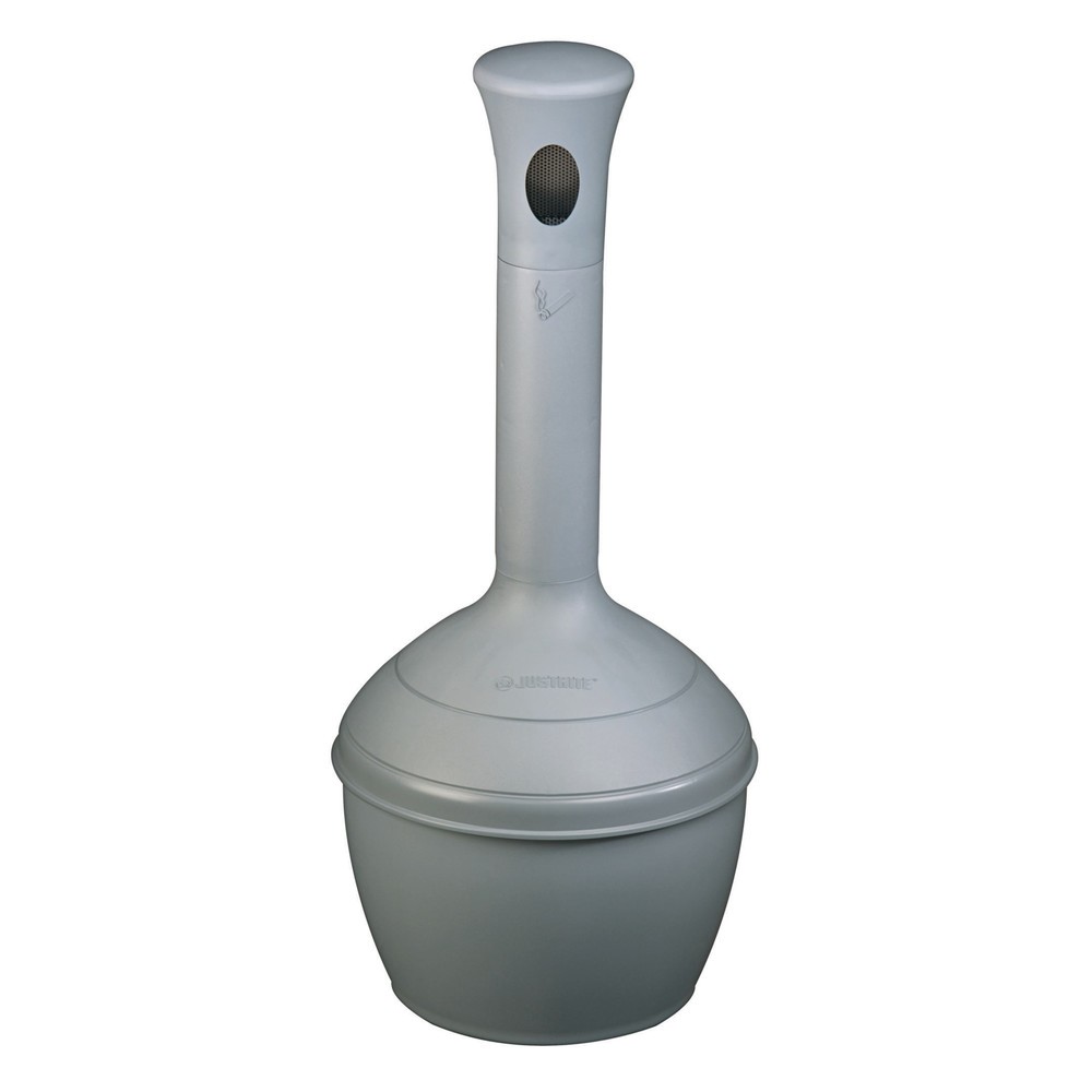 Illustration du produit: Cendrier colonne de sécurité Justrite® Premium, auto-extinguible, 15 litres, gris