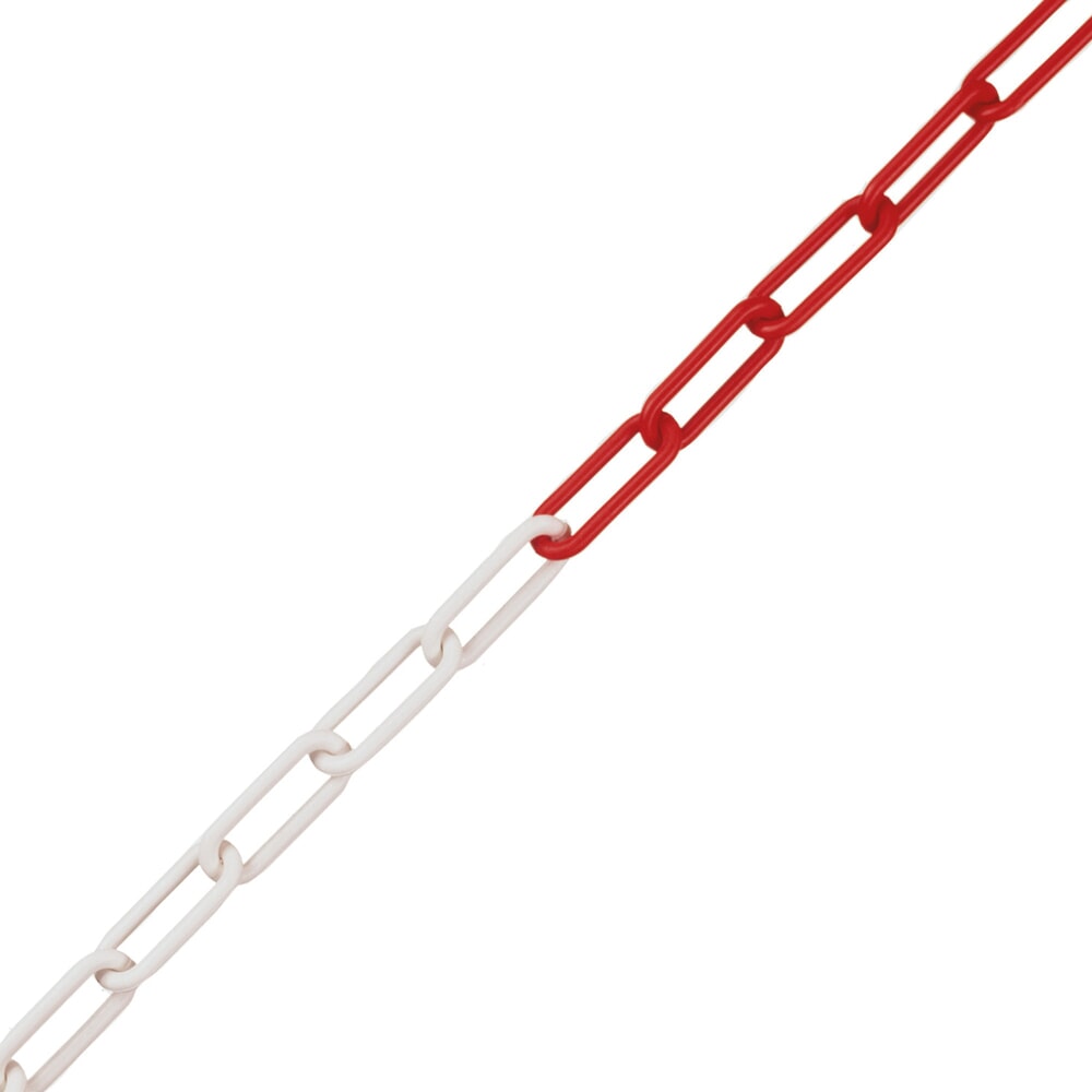 Illustration du produit: URBANUS Chaîne de protection pour potelet à chaîne mobile, longueur 10 m, rouge/blanc