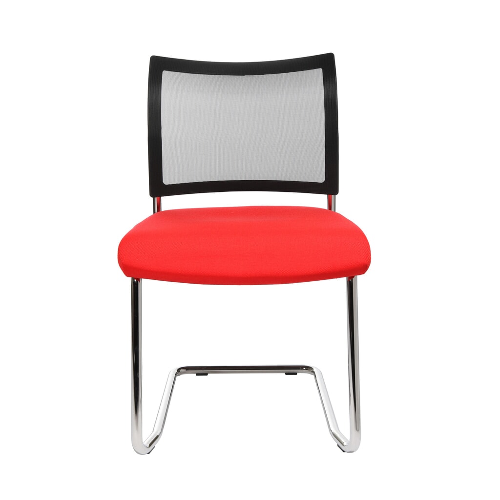 Chaise cantilever Topstar® New Age avec dossier resille, rouge N° de l'image du produit 2 : Chaise cantilever Topstar® New Age avec dossier resille, rouge