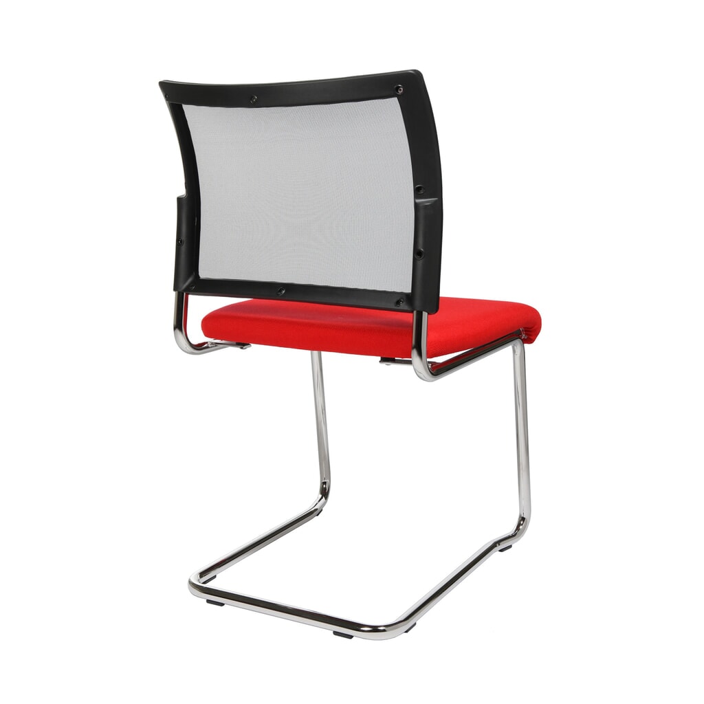 Chaise cantilever Topstar® New Age avec dossier resille, rouge N° de l'image du produit 3 : Chaise cantilever Topstar® New Age avec dossier resille, rouge
