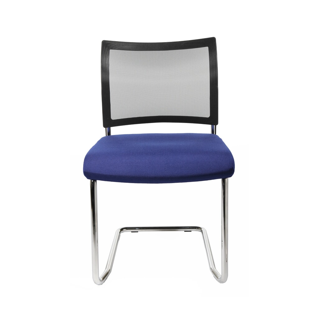 Illustration du produit: Chaise cantilever Topstar® New Age avec dossier resille, bleu