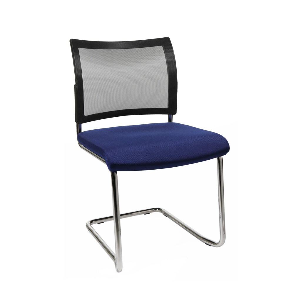 Chaise cantilever Topstar® New Age avec dossier resille, bleu N° de l'image du produit 4 : Chaise cantilever Topstar® New Age avec dossier resille, bleu