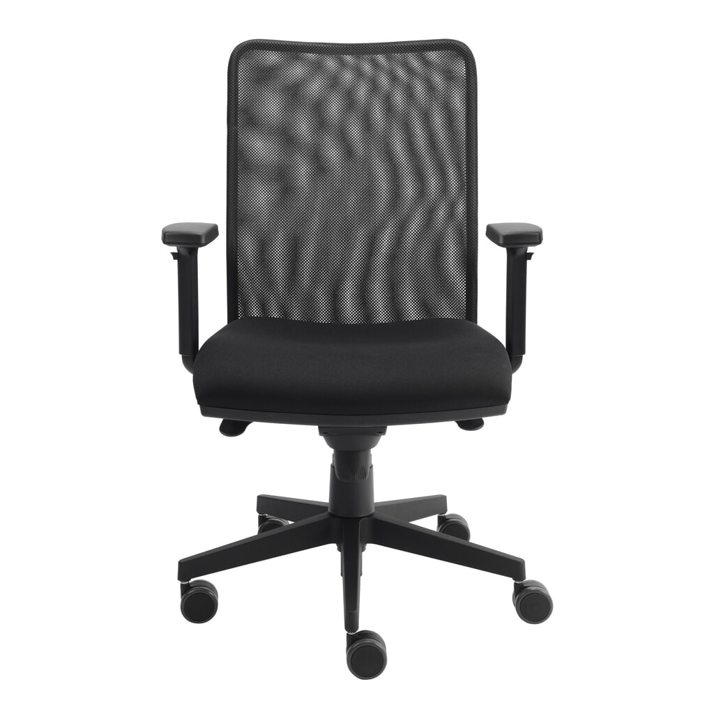 Chaise de bureau pivotante Hammerbacher Solid 2, dossier en mesh, accoudoirs réglables en hauteur Illustration du produit: Chaise de bureau pivotante Hammerbacher Solid 2, dossier en mesh, accoudoirs réglables en hauteur