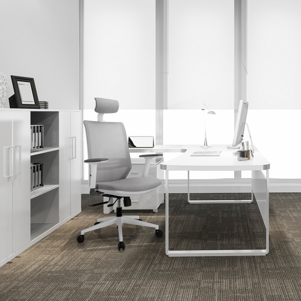 Siège de bureau / siège pivotant hjh OFFICE PROFONDO PRO W résille / tissu, gris N° de l'image du produit 7 : Siège de bureau / siège pivotant hjh OFFICE PROFONDO PRO W résille / tissu, gris