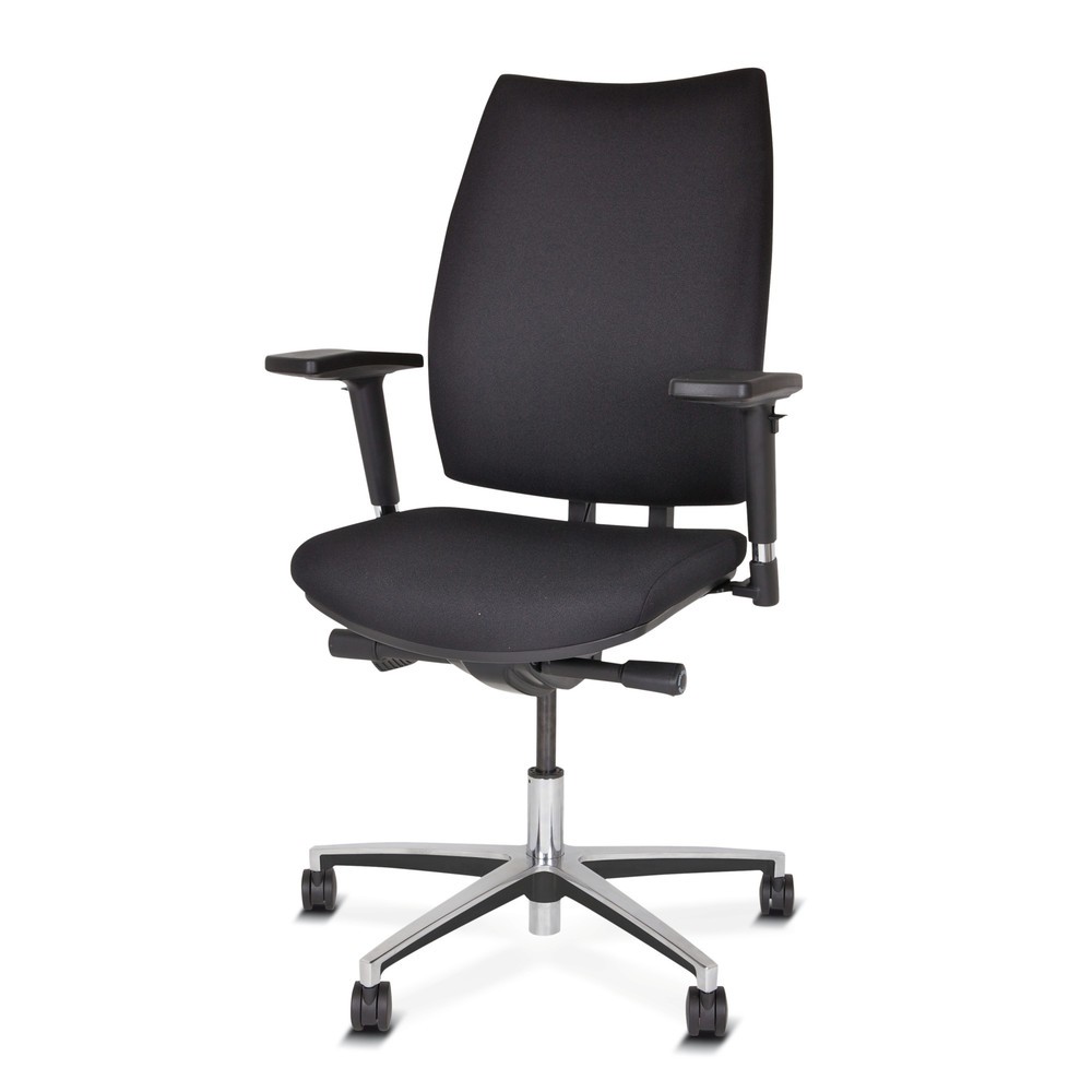 N° de l'image du produit 1 : Chaise de bureau pivotante Bisley I, assise et dossier rembourrés, réglable en hauteur à 8 niveaux