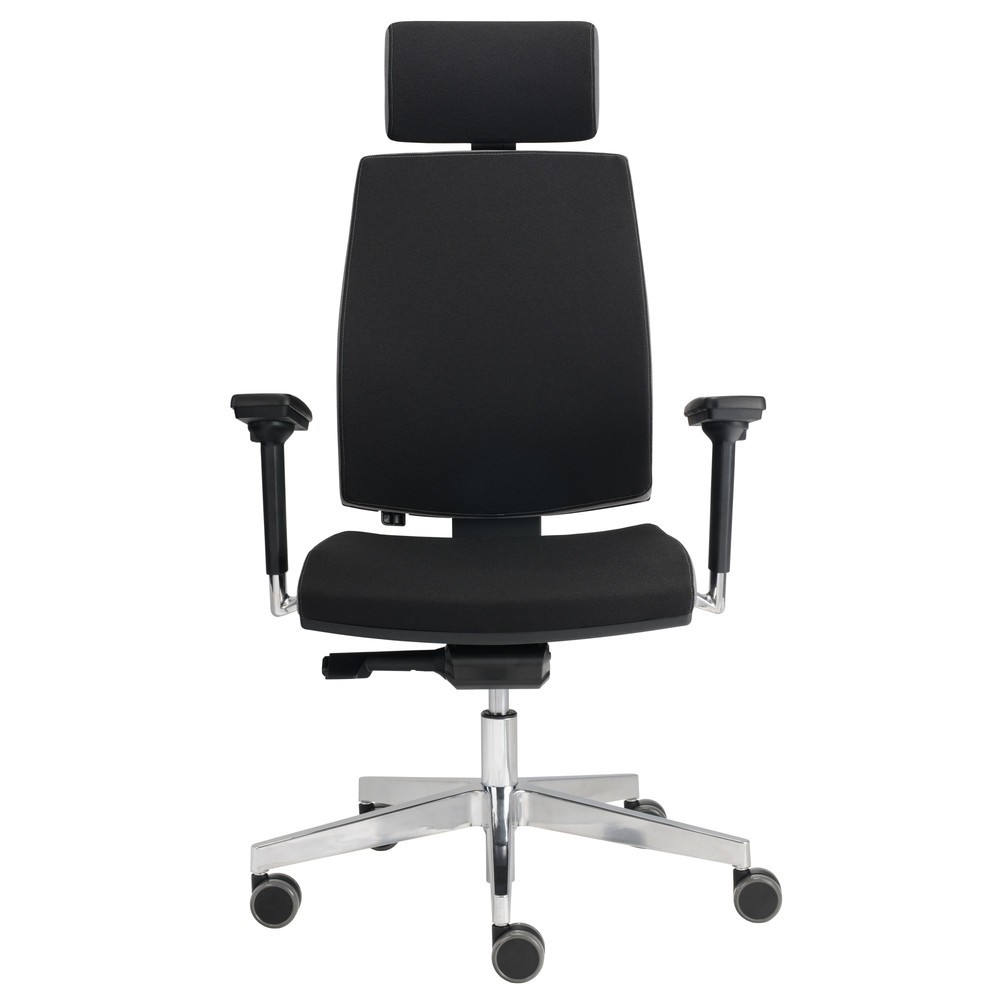 N° de l'image du produit 1 : Chaise de bureau pivotante Hammerbacher Premium 1, dossier rembourré, appui-tête, accoudoirs multifonctions