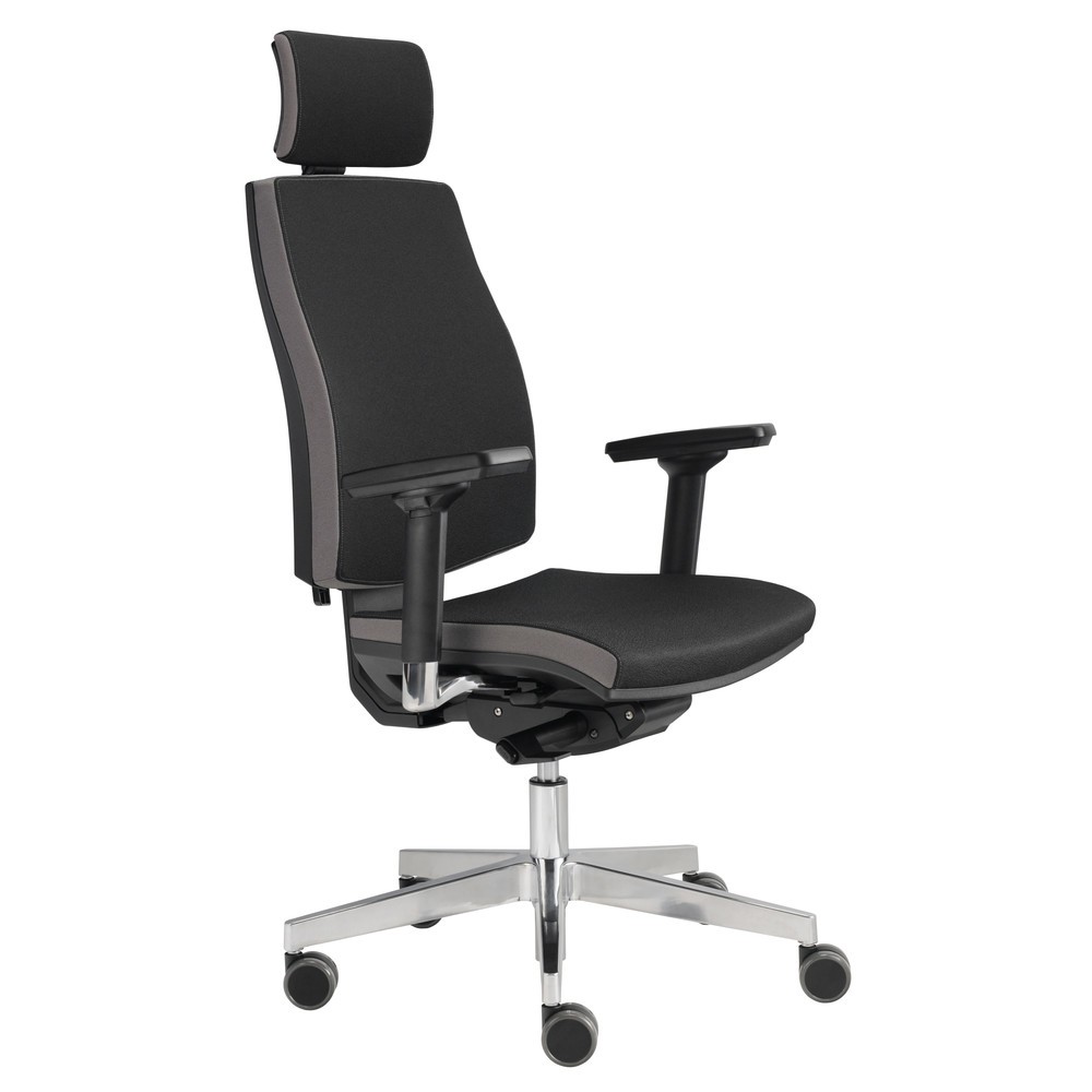 N° de l'image du produit 3 : Chaise de bureau pivotante Hammerbacher Premium 1, dossier rembourré, appui-tête, accoudoirs multifonctions