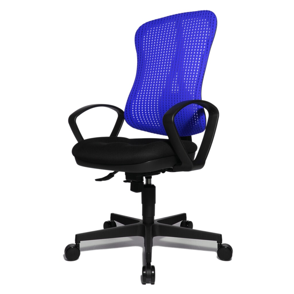 N° de l'image du produit 3 : Chaise de bureau pivotante Topstar® Head Point SY, assise galbée, bleu foncé/noir