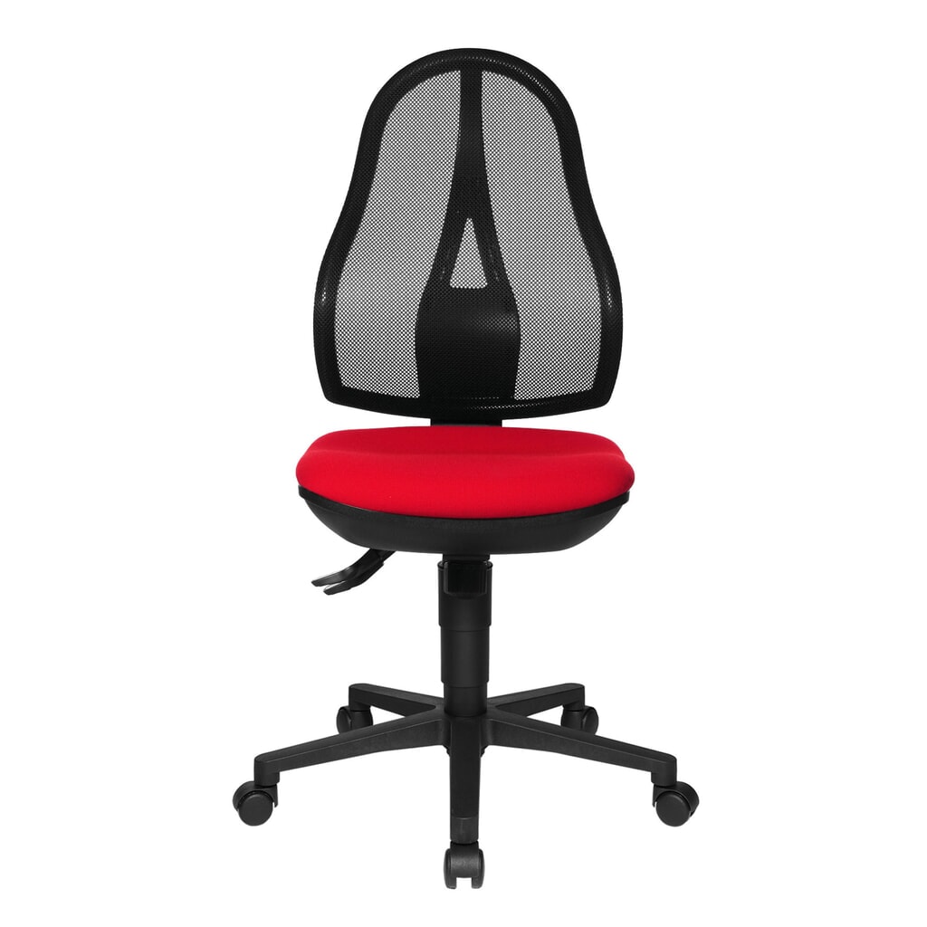 Illustration du produit: Chaise de bureau pivotante Topstar® Open Point Syncro, chaise ergonomique, dossier en mesh, rouge