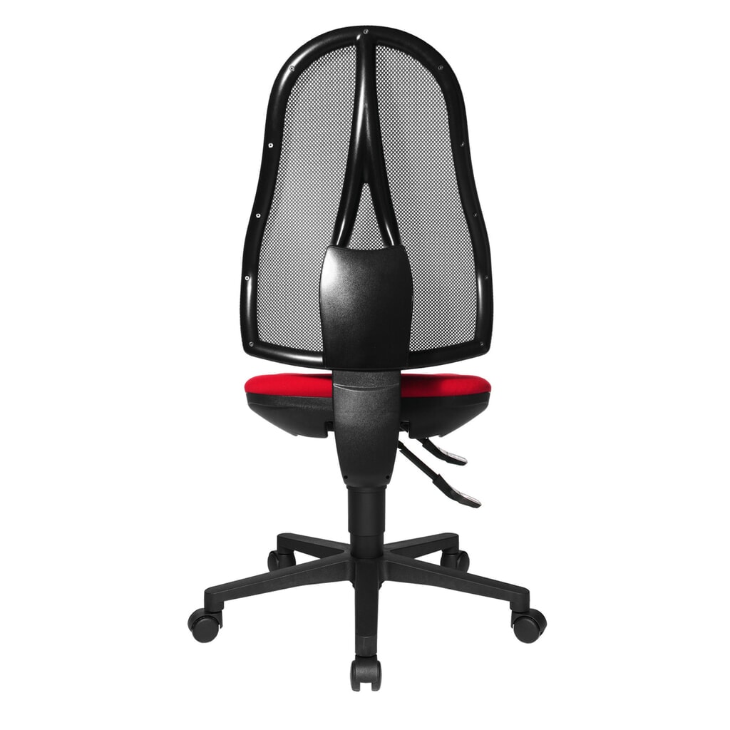 N° de l'image du produit 3 : Chaise de bureau pivotante Topstar® Open Point Syncro, chaise ergonomique, dossier en mesh, rouge