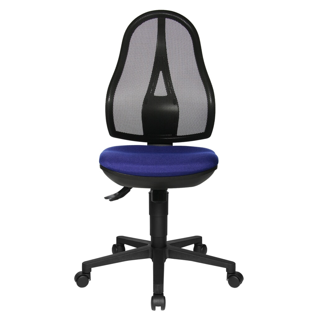 Chaise de bureau pivotante Topstar® Open Point Syncro, chaise ergonomique, dossier en mesh, bleu Illustration du produit: Chaise de bureau pivotante Topstar® Open Point Syncro, chaise ergonomique, dossier en mesh, bleu