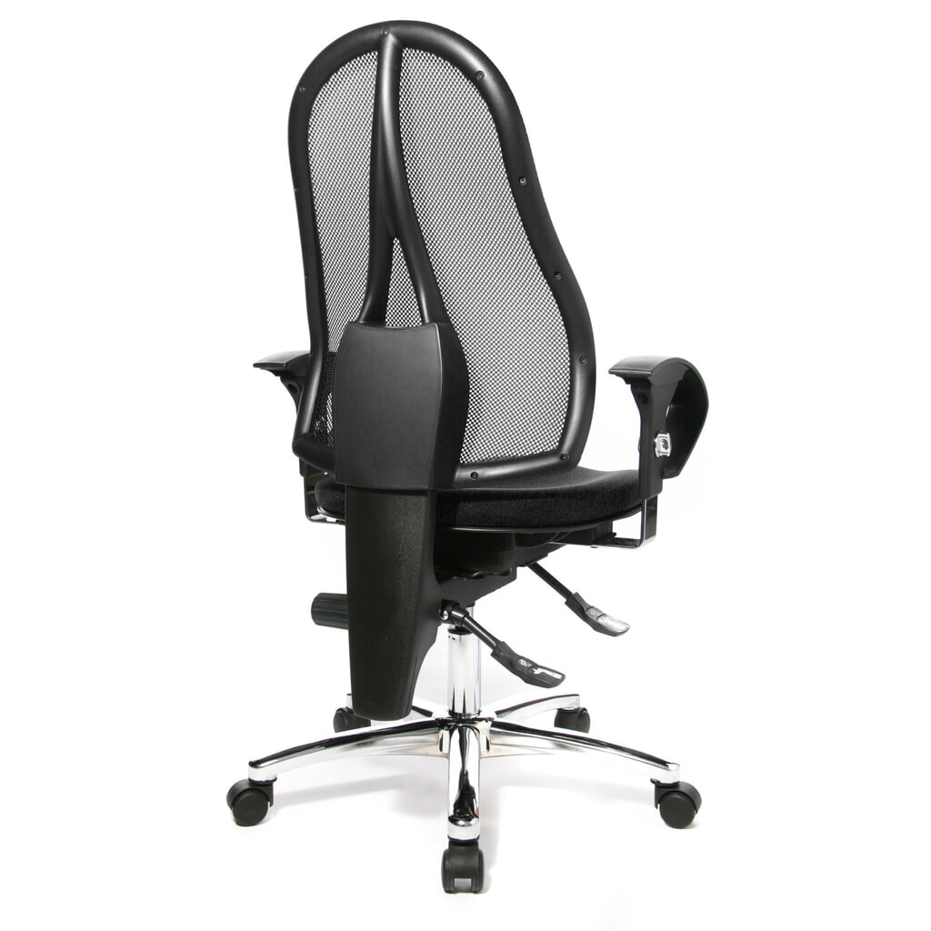 N° de l'image du produit 6 : Chaise de bureau pivotante Topstar® Ortho 15, dossier en mesh, accoudoirs réglables en hauteur, anthracite