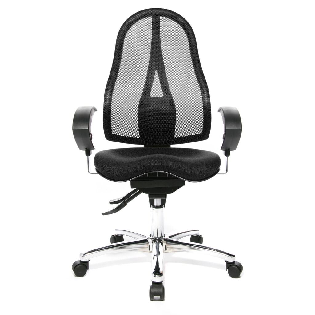 Illustration du produit: Chaise de bureau pivotante Topstar® Ortho 15, dossier en mesh, accoudoirs réglables en hauteur, anthracite