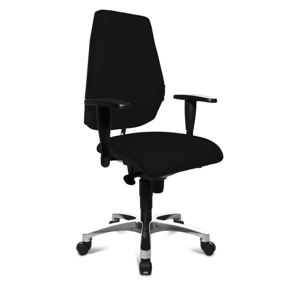 Illustration du produit: Chaise de bureau pivotante Topstar® Ortho 30, accoudoirs réglables en hauteur et en largeur, noire