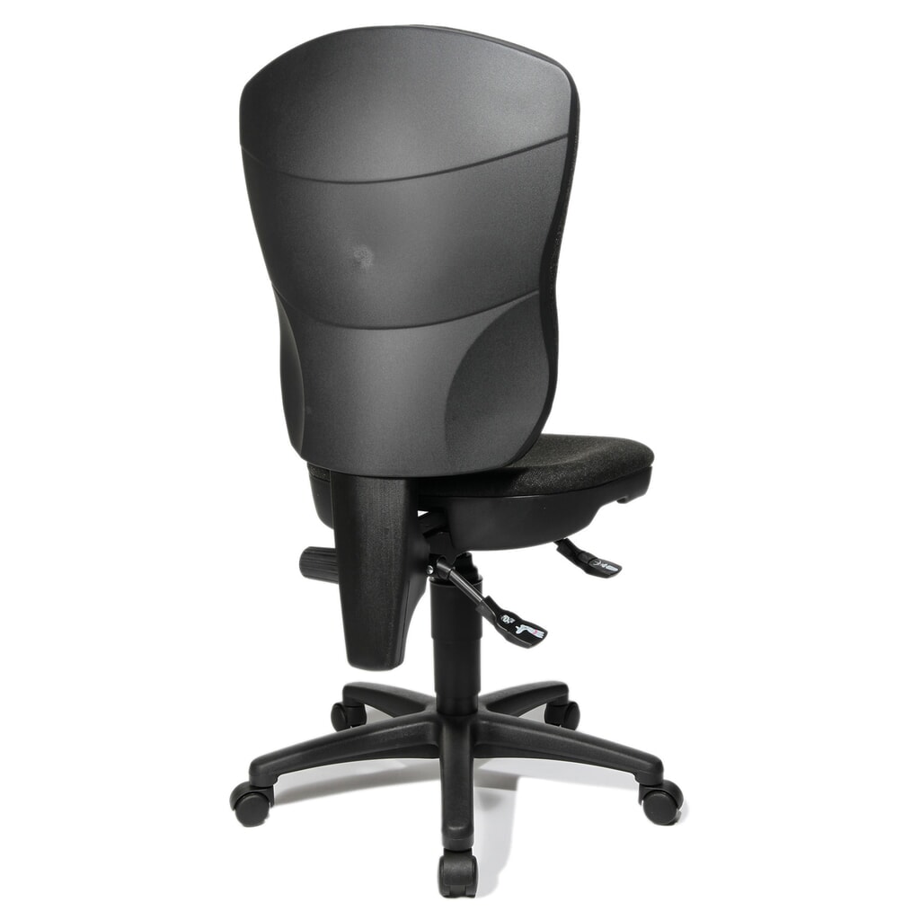N° de l'image du produit 4 : Chaise de bureau pivotante Topstar® Point 80, grand dossier, assise galbée, gris anthracite