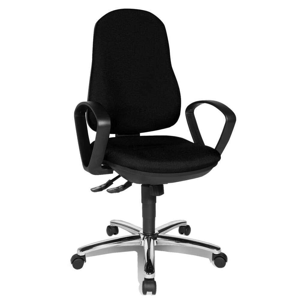 N° de l'image du produit 5 : Chaise de bureau pivotante Topstar® Syncro-Steel II, dossier rembourré, noir