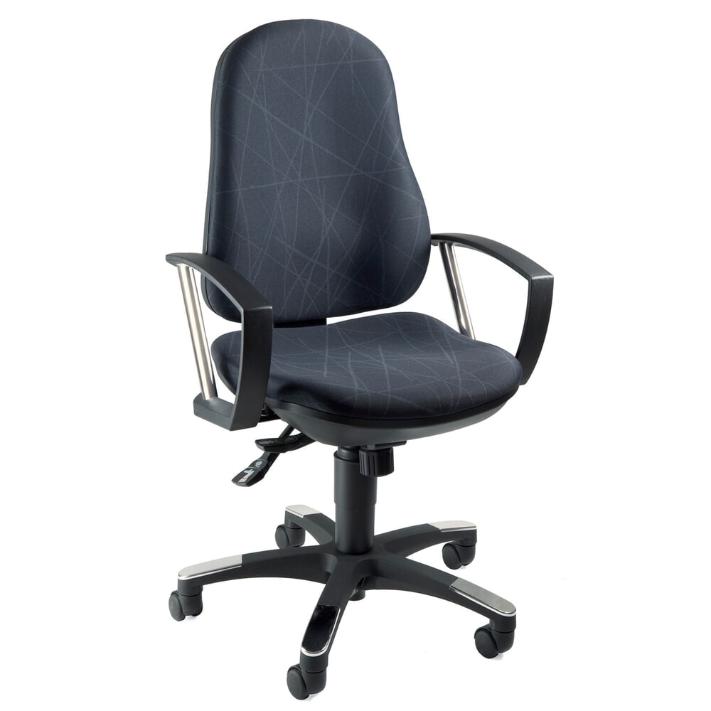 Illustration du produit: Siège de bureau pivotante Topstar® Trend SY 10, siège ergonomique, motifs noir-gris foncé