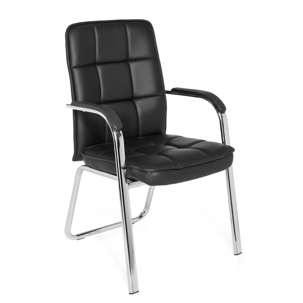 N° de l'image du produit 2 : Chaise de conférence / chaise-visiteur hjh OFFICE BORNE V PU, noir