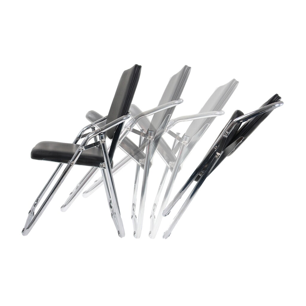 Chaise de conférence / chaise-visiteur / chaise pliante hjh OFFICE ESTO V PU, noir, lot de 4 N° de l'image du produit 4 : Chaise de conférence / chaise-visiteur / chaise pliante hjh OFFICE ESTO V PU, noir, lot de 4
