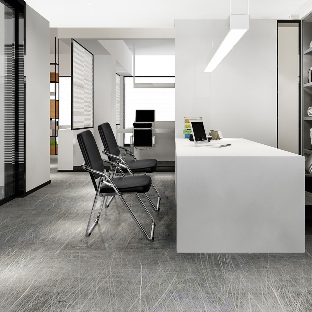 N° de l'image du produit 6 : Chaise de conférence / chaise-visiteur / chaise pliante hjh OFFICE ESTO V PU, noir, lot de 4