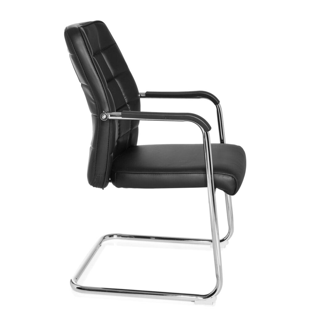 Chaise de conférence / fauteuil suspendu hjh OFFICE FLEXO V PU, noir N° de l'image du produit 3 : Chaise de conférence / fauteuil suspendu hjh OFFICE FLEXO V PU, noir