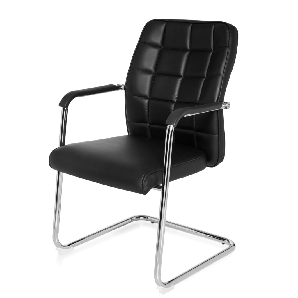 N° de l'image du produit 10 : Chaise de conférence / fauteuil suspendu hjh OFFICE FLEXO V PU, noir