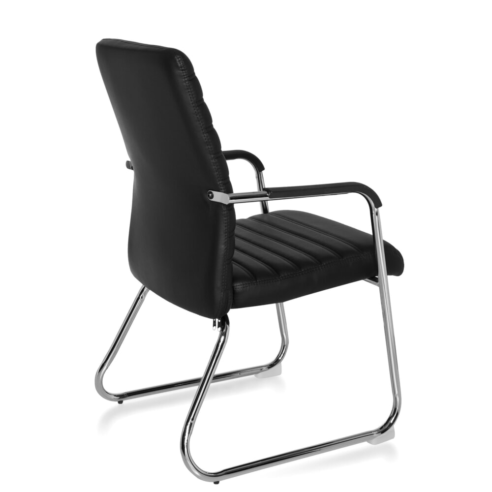 N° de l'image du produit 7 : Chaise de conférence / chaise à patins hjh OFFICE / STEEL V PU, noir