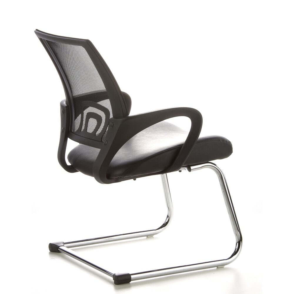 N° de l'image du produit 4 : Chaise de conférence / fauteuil suspendu hjh OFFICE VISTO NET V maille, noir chromé