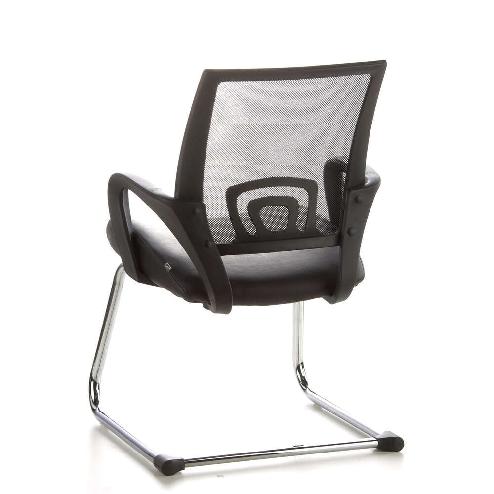 N° de l'image du produit 7 : Chaise de conférence / fauteuil suspendu hjh OFFICE VISTO NET V maille, noir chromé