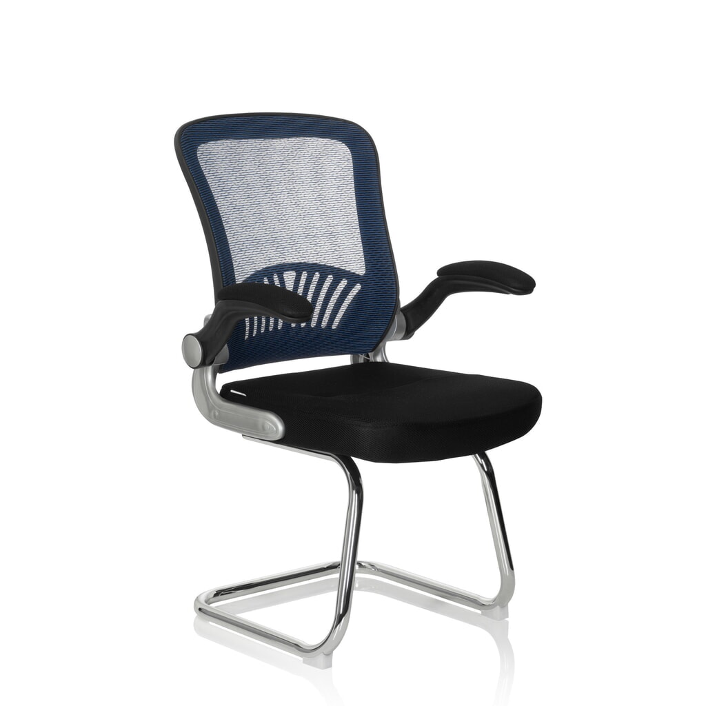Chaise-visiteur / chaise de conférence hjh OFFICE FLYER PRO V maille, noir/bleu N° de l'image du produit 5 : Chaise-visiteur / chaise de conférence hjh OFFICE FLYER PRO V maille, noir/bleu