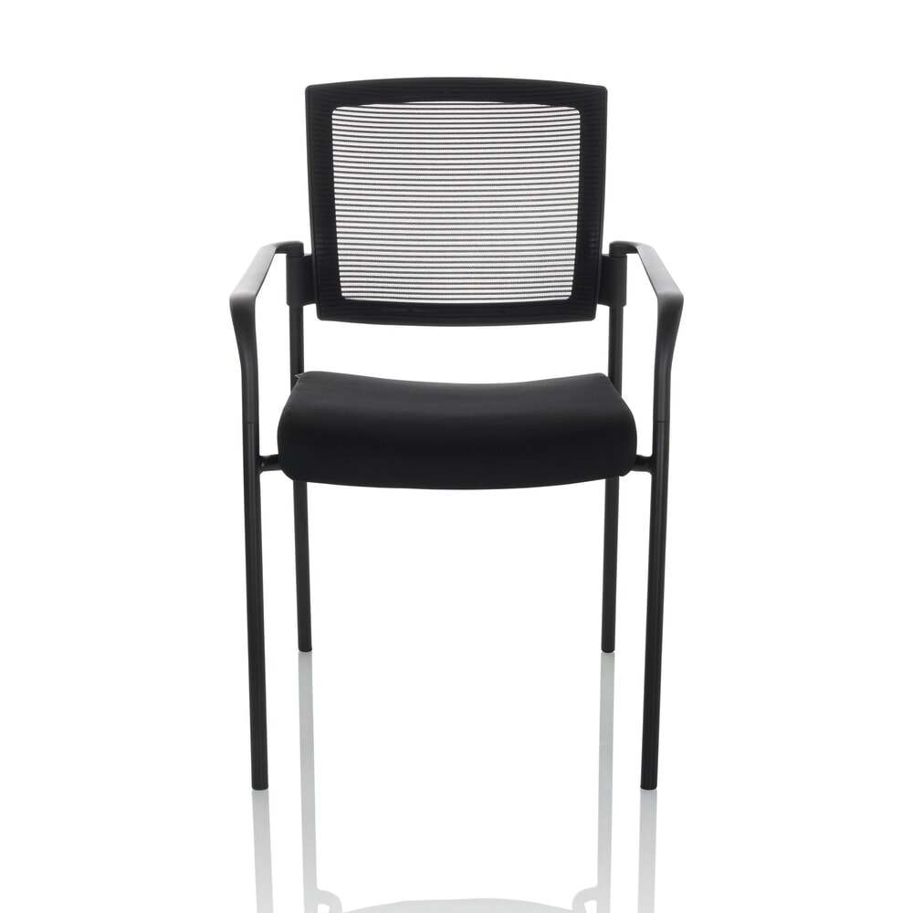 Illustration du produit: Chaise-visiteur / chaise de conférence hjh OFFICE MEET B maille/tissu, noir