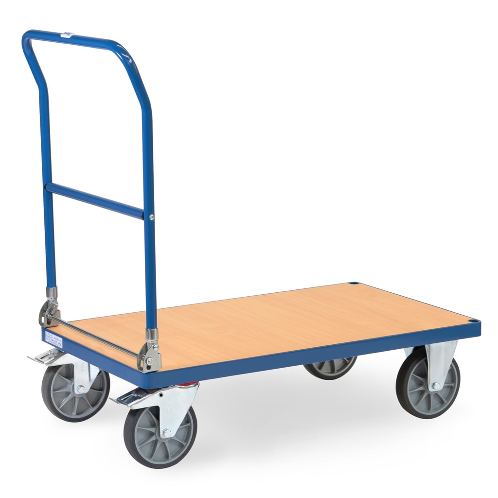 N° de l'image du produit 4 : Chariot à plate-forme fetra®, pliable, capacité de charge 600 kg, surface de chargement l x P 1 000 x 600 mm