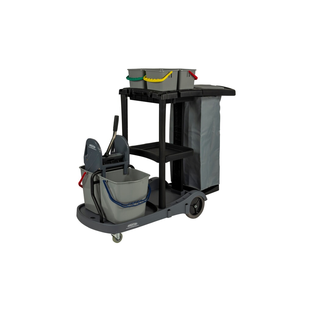 Chariot de ménage, 2 seaux de 17 litres + 4 de 4 litres N° de l'image du produit 4 : Chariot de ménage, 2 seaux de 17 litres + 4 de 4 litres