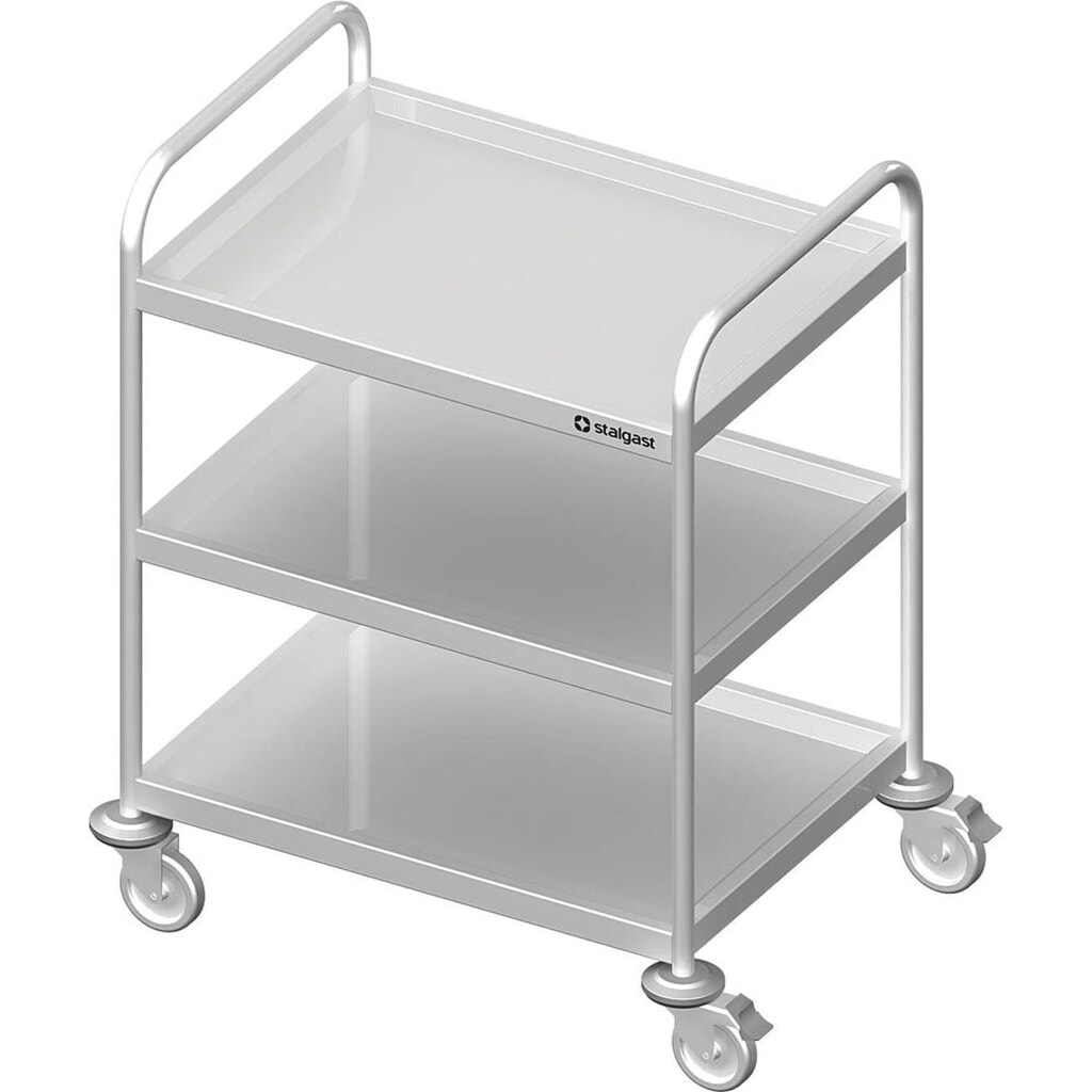 Illustration du produit: Chariot de service Stalgast à trois tablettes, 800x500x950 mm, soudé