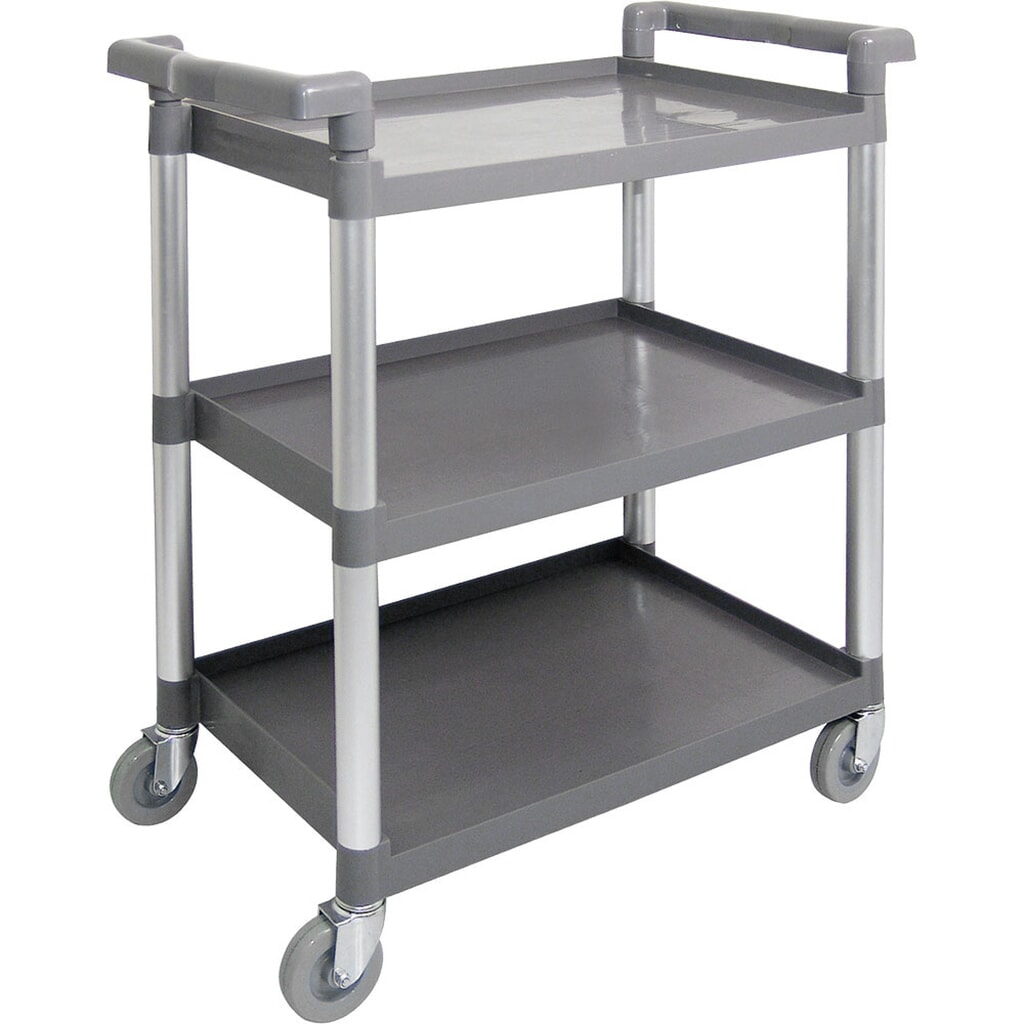 Illustration du produit: Chariot de service Stalgast en plastique, avec trois étagères, 860 x 425 x 910 mm (L x P x H)
