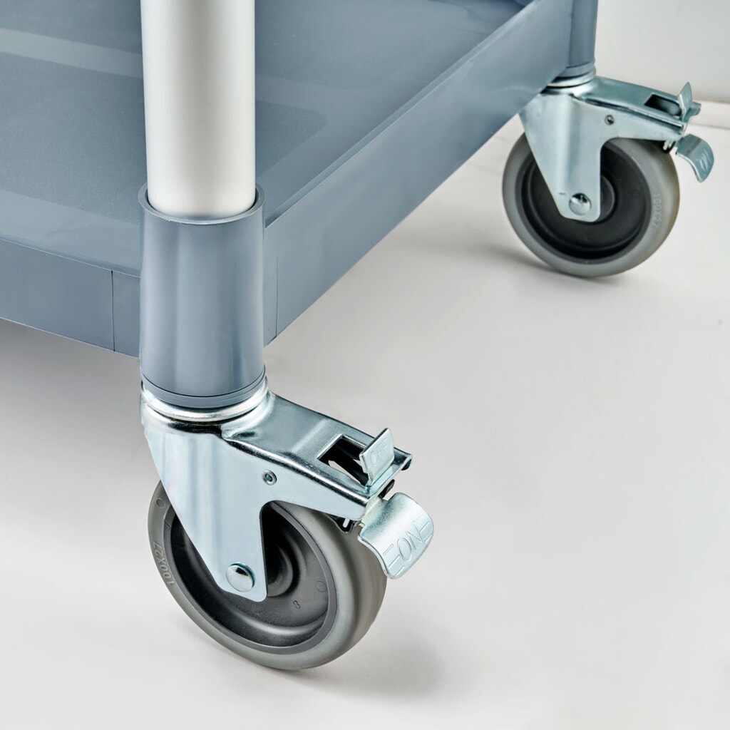 Chariot de service Stalgast en plastique, avec trois étagères, 860 x 425 x 910 mm (L x P x H) N° de l'image du produit 2 : Chariot de service Stalgast en plastique, avec trois étagères, 860 x 425 x 910 mm (L x P x H)
