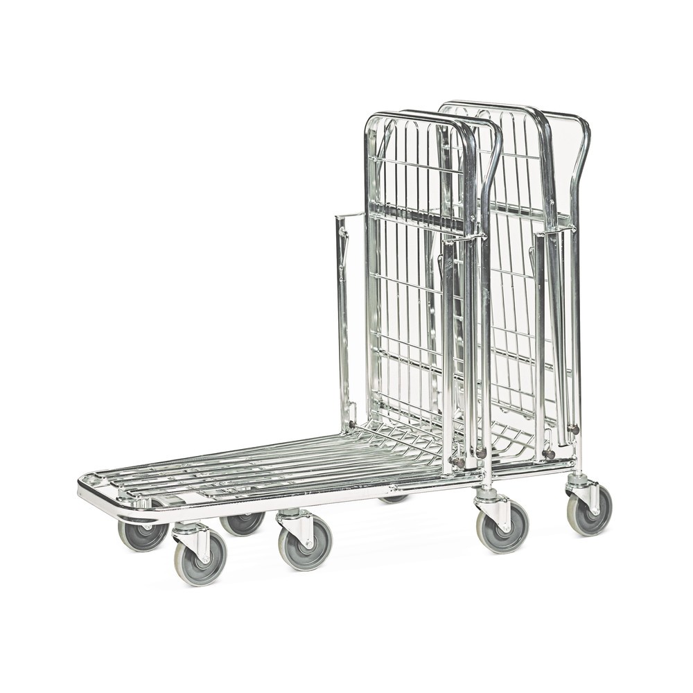 N° de l'image du produit 2 : Chariot de transport et d’entreposage, tablette rabattable, surface de chargement l x P 435 x 770 mm
