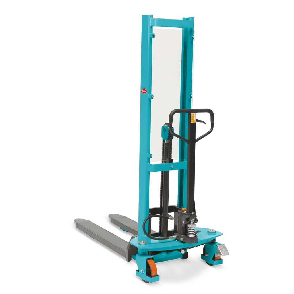 N° de l'image du produit 1 : Chariot élévateur hydraulique Ameise® PSM 1.0 à levée rapide, monomât, hauteur de levage 1 600 mm, capacité de charge 1 000 kg