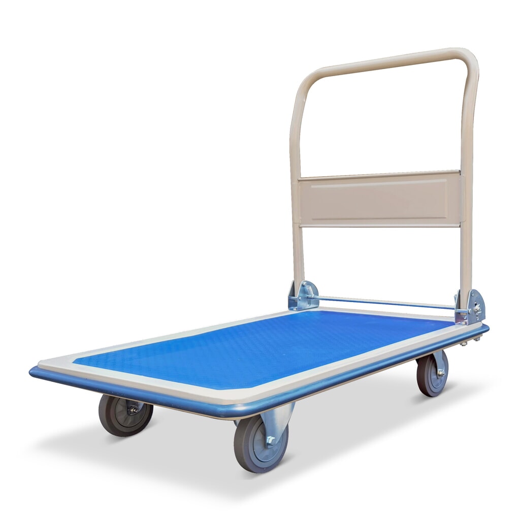 N° de l'image du produit 1 : Chariot à plateforme pliante en tôle d'acier capacité de charge 150 kg LxP 480 x 740 mm