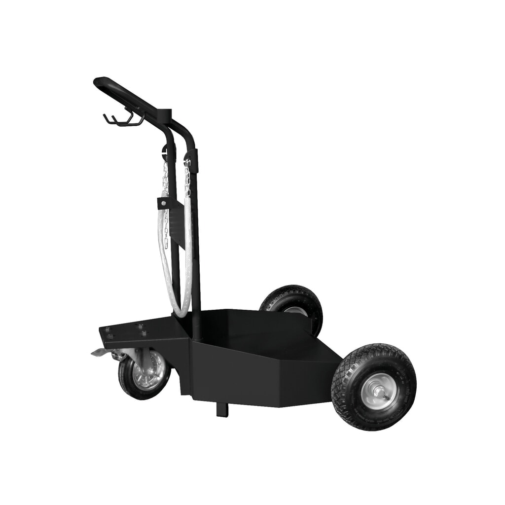 Chariot SAMOA pour fûts de 200 litres, 3 roues, accessoires inclus Illustration du produit: Chariot SAMOA pour fûts de 200 litres, 3 roues, accessoires inclus