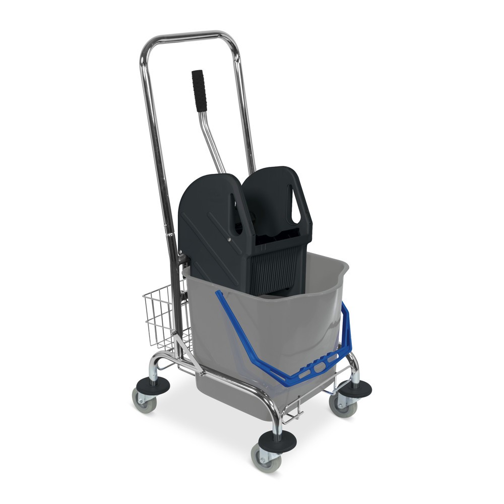 Illustration du produit: Seau roulant Sprintus chromé, seau de 27 litres
