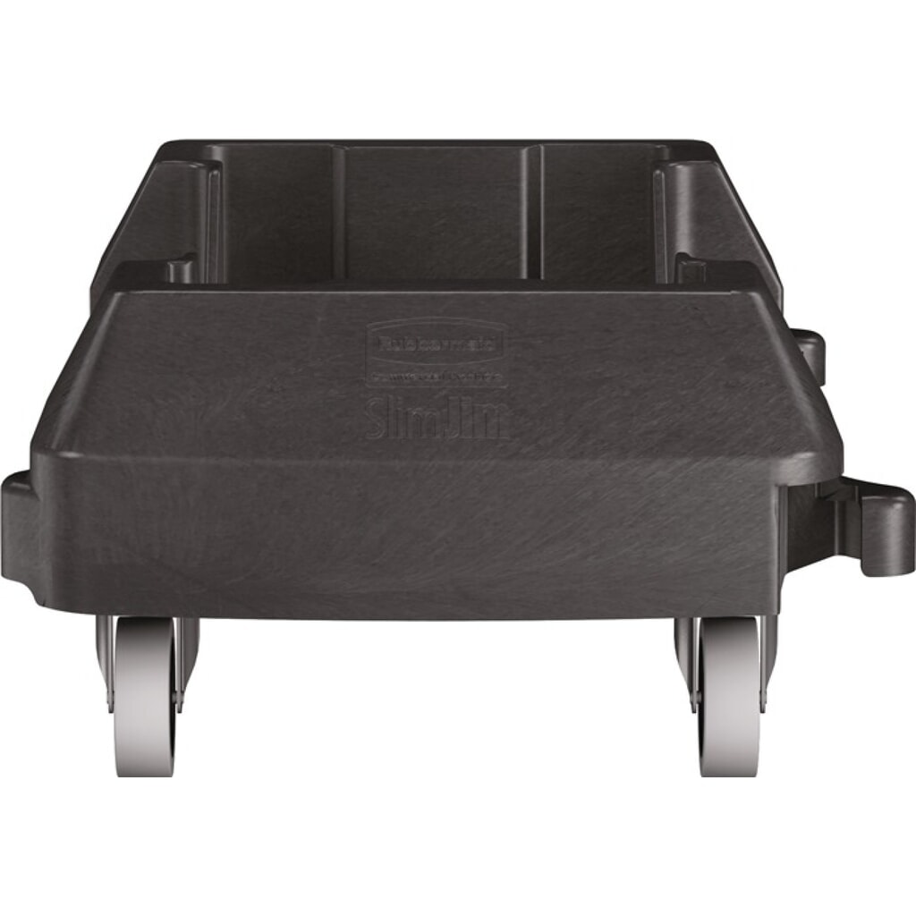N° de l'image du produit 3 : Chariot avec 4 roulettes pivotantes poubelle de tri 60 l noir RUBBERMAID