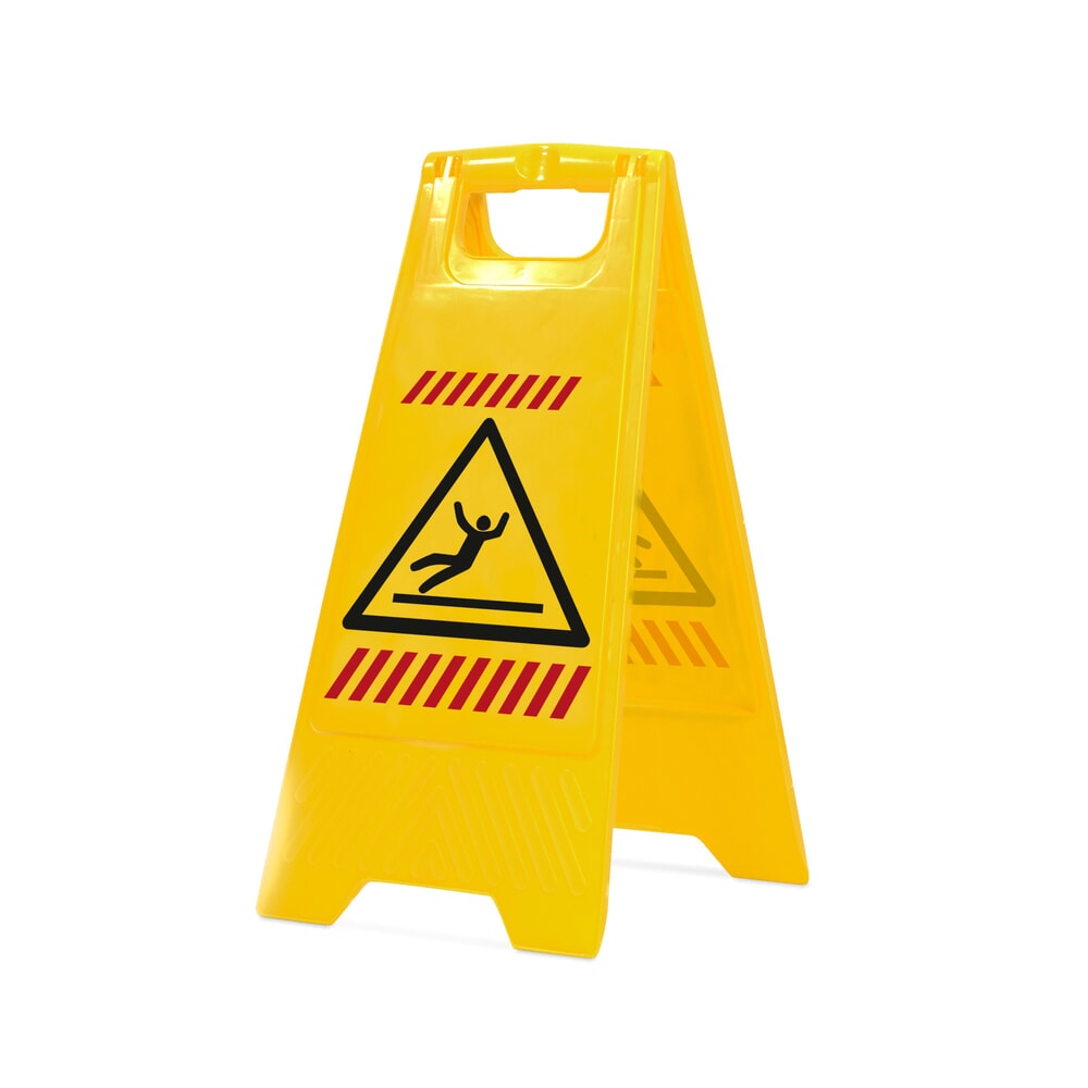 Illustration du produit: Chevalet de signalisation symbole « Attention Sol glissant », hauteur 590 mm