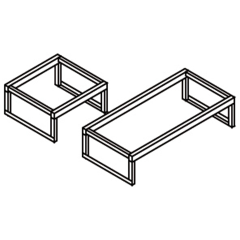 Illustration du produit: Chevalet porte-fût en acier, pour 3 fûts de 50/60 litres ou 2 fûts de 200 litres