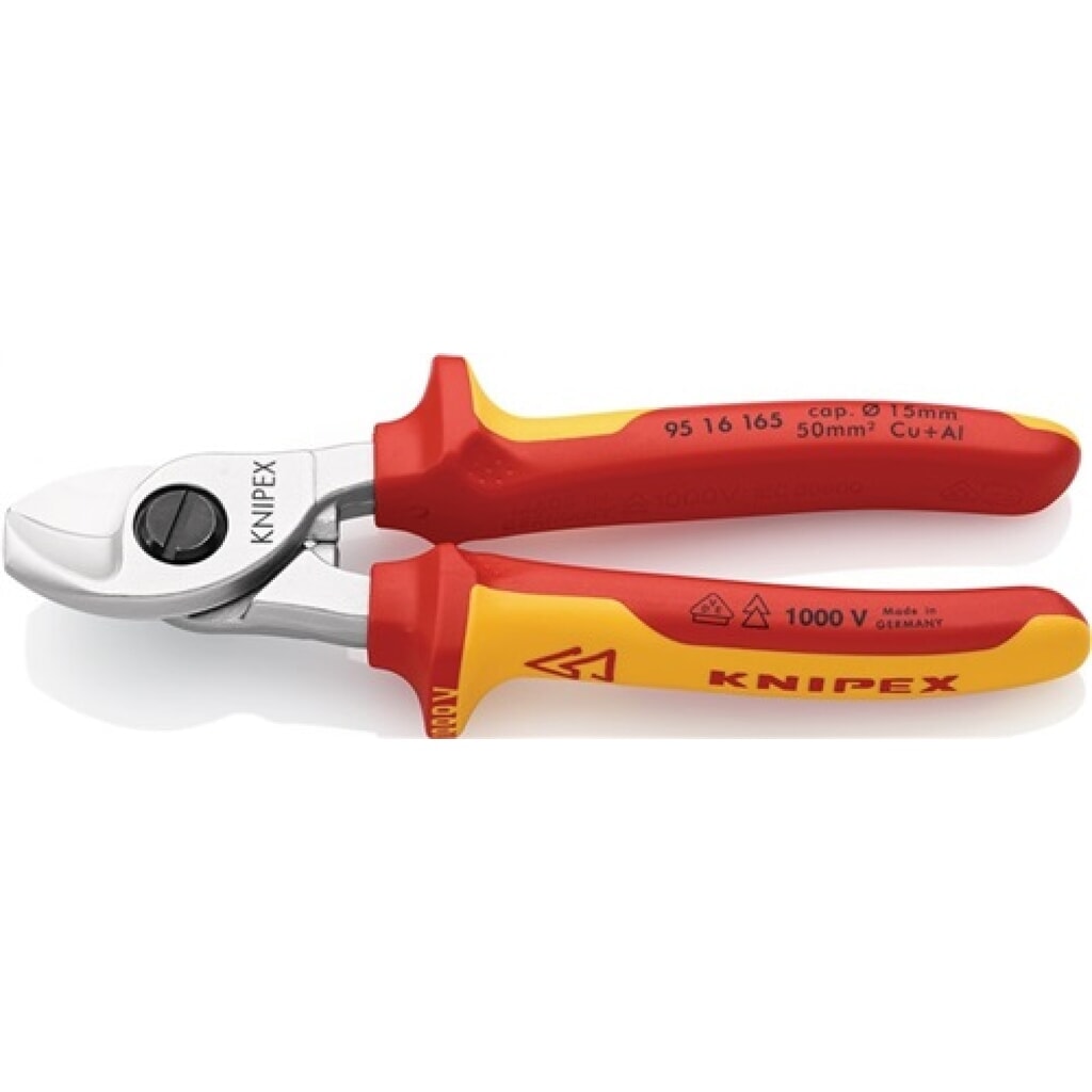 Illustration du produit: Coupe-câble longueur 165 mm tête chromée VDE gaines multicomposant forme 1 KNIPE