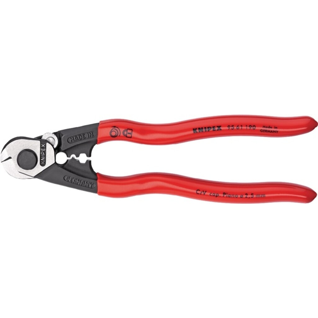 Cisaille à câble métallique longueur 160 mm poli gaines multicomposant KNIPEX Illustration du produit: Cisaille à câble métallique longueur 160 mm poli gaines multicomposant KNIPEX