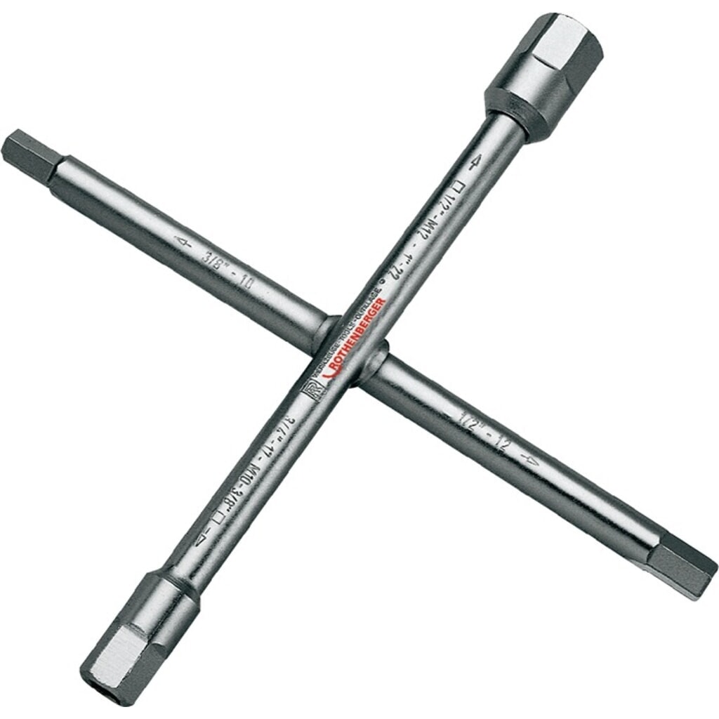 Clé cruciforme sanitaire 200 x 200 mm avec multifonction ROTHENBERGER Illustration du produit: Clé cruciforme sanitaire 200 x 200 mm avec multifonction ROTHENBERGER