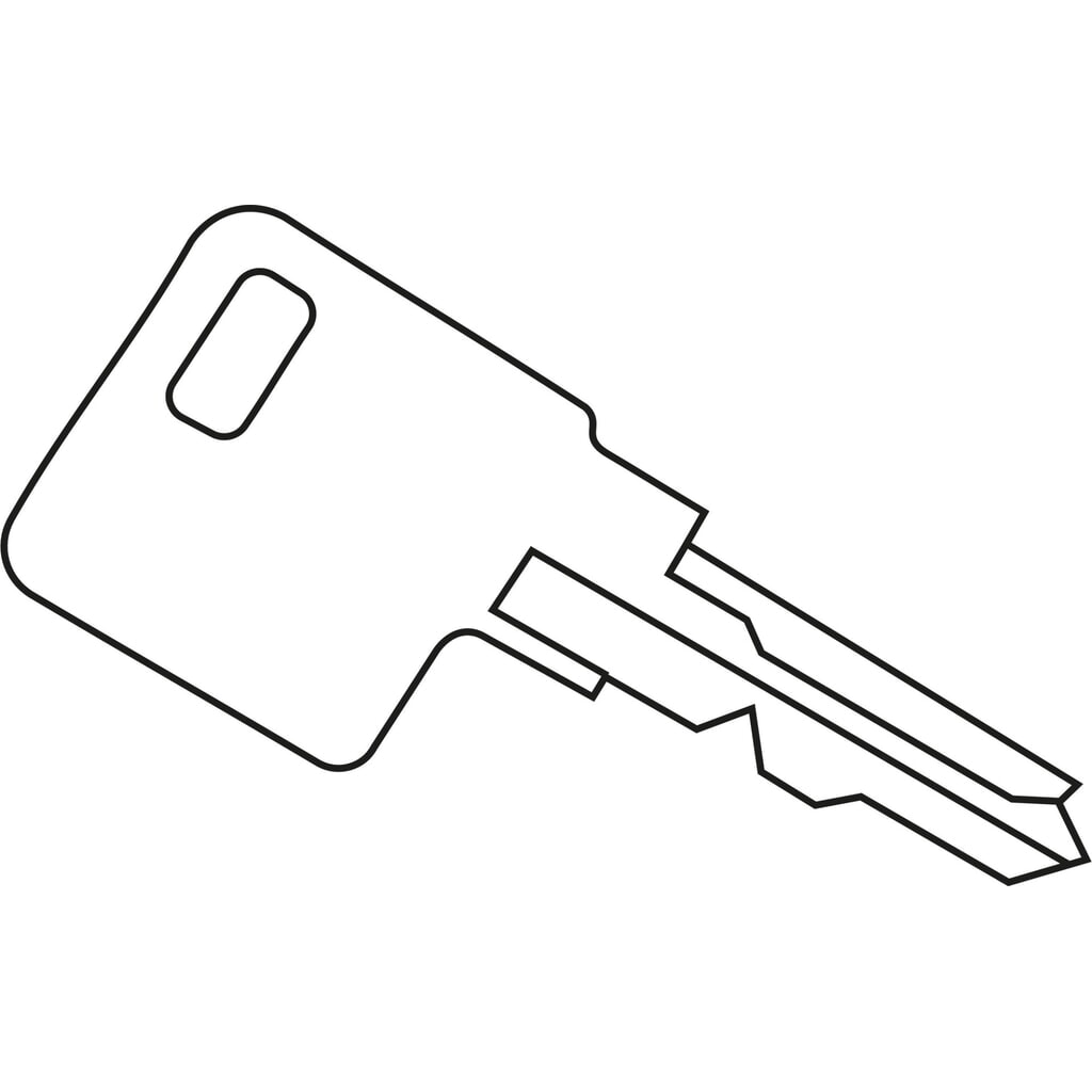 Clé principale pour serrure à combinaison mécanique des armoires-penderies C+P WF-Locks 1401 Illustration du produit: Clé principale pour serrure à combinaison mécanique des armoires-penderies C+P WF-Locks 1401