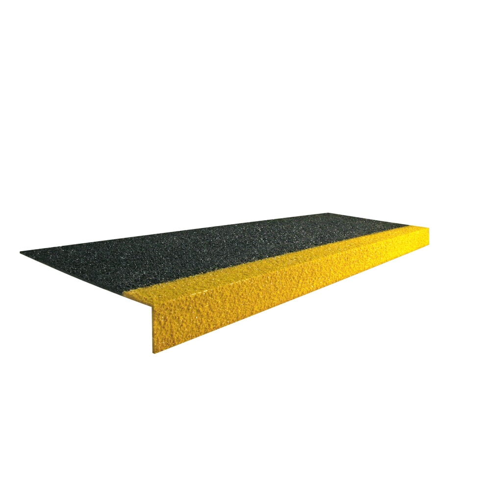 Illustration du produit: COBA Profilé antidérapant pour marches d'escalier COBAGRiP® Stair Tread, HxlxP 5,5 x 750 x 345 mm, noir/jaune