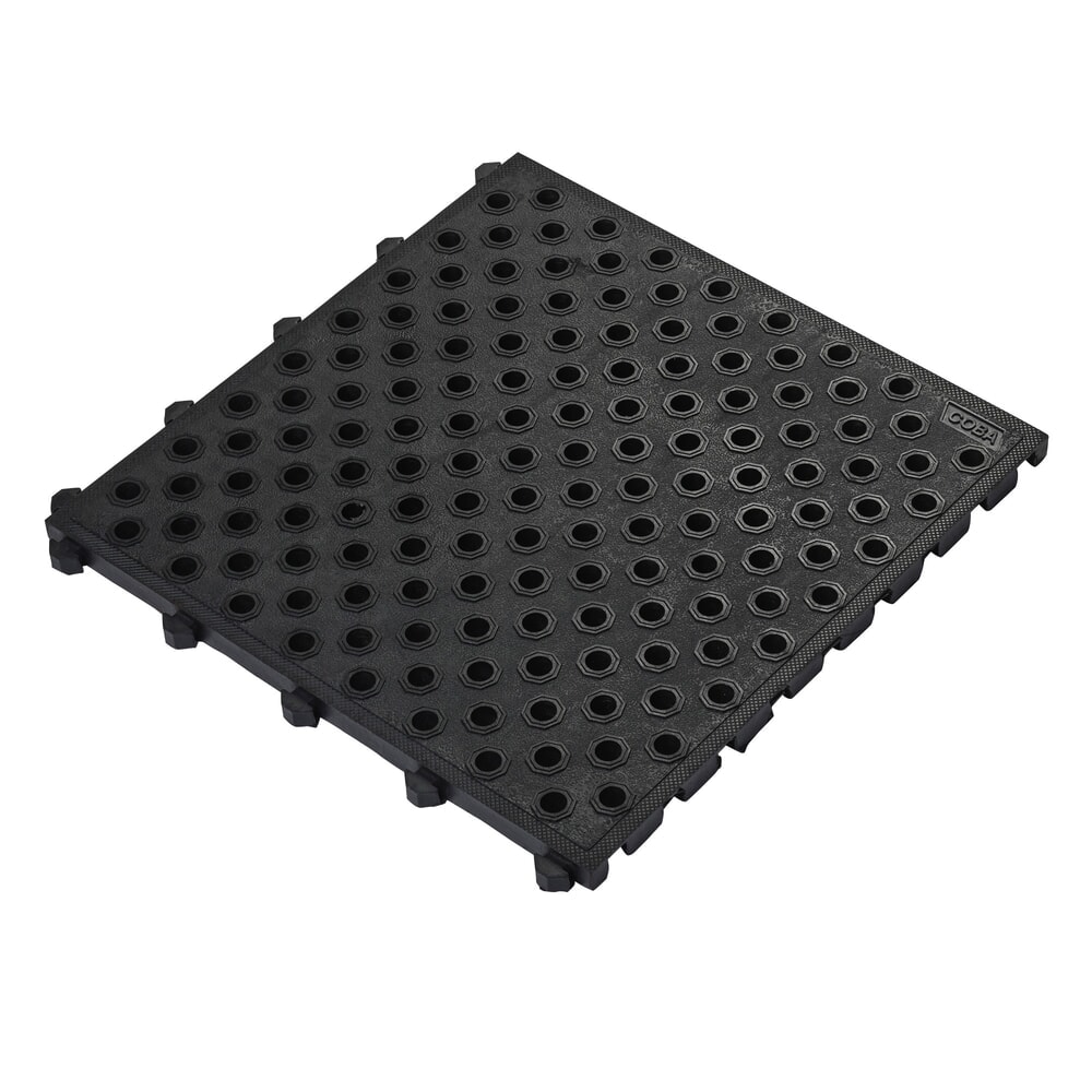 Illustration du produit: COBA Tapis anti-fatigue Fatigue Lock Premium, perforé, lxP 500 x 500 mm, noir